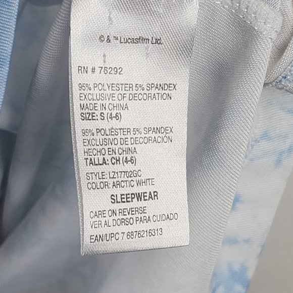 Disney Star Wars Storm Trooper Tie Dye Nightie Nightgown PJs Size Small 4-6 Blue - Picture 10 of 11